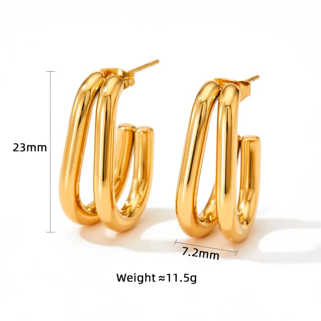 Elegant Golden Earrings - Image 4