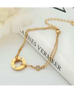 Sculpted Stainless Steel Anklet