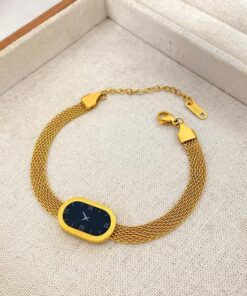 Golden Timepiece Bracelet