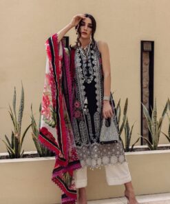 Luxury Chikankari Cotton 3PC with Digital Silk Dupatta