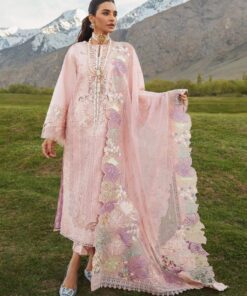 CRIMSON Luxury Chikankari Heavy Embroidered 3PC Unstitched Suit with Organza Dupatta