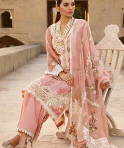 Crimson Luxury Fully Heavy  Embroidered Lawn Suit with Organza Dupatta