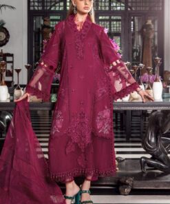 MARIA B Luxury Heavy Chikankari Embroidered 3PC Unstitched Cotton Suit