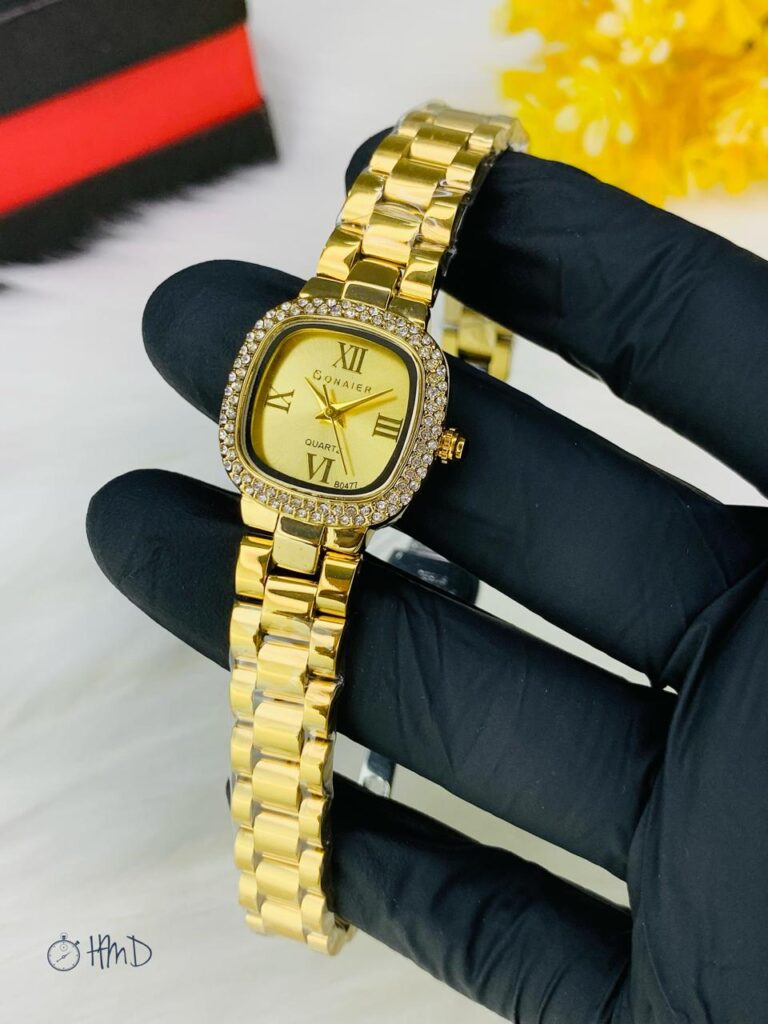 Luxury Gold Diamond Dial Women Watch
